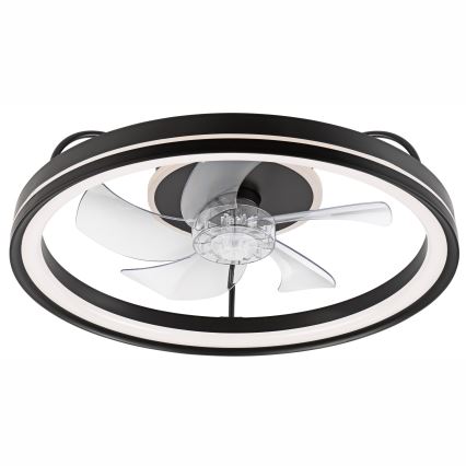 LED Plafoniera dimmerabile con ventilatore FARGO LED/37W/230V nero + telecomando
