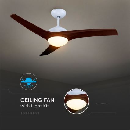 Plafoniera LED con ventilatore LED/15W/230V 3000/4000/6400K + telecomando