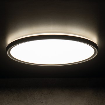 Plafoniera LED da bagno AZPO LED/22W/230V diametro 42 cm IP54 nero