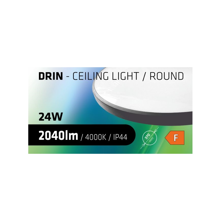 Plafoniera LED da bagno CIRCLE LED/24W/230V 4000K diametro 37 cm IP44 nero