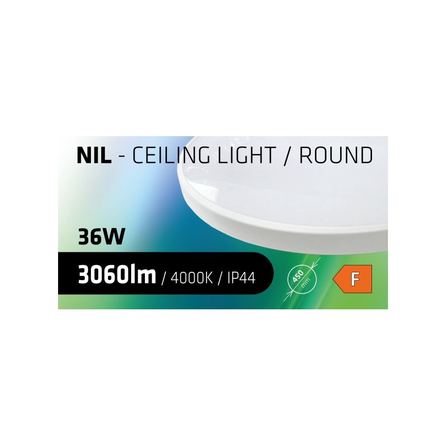 Plafoniera LED da bagno CIRCLE LED/36W/230V 4000K diametro 45 cm IP44 bianco