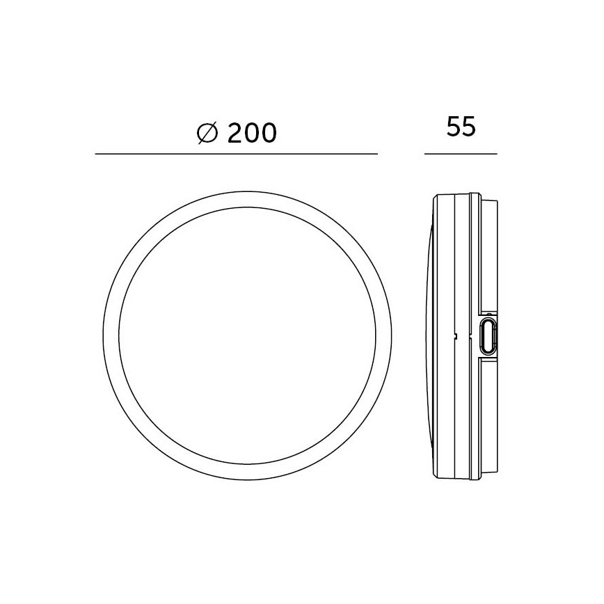 Plafoniera LED da bagno con sensore LED/12W/230V 3000/4000/6500K IP65 diametro 20 cm bianco + telecomando