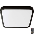 Plafoniera LED da bagno con sensore LED/18W/230V 4000K IP44 nero + telecomando
