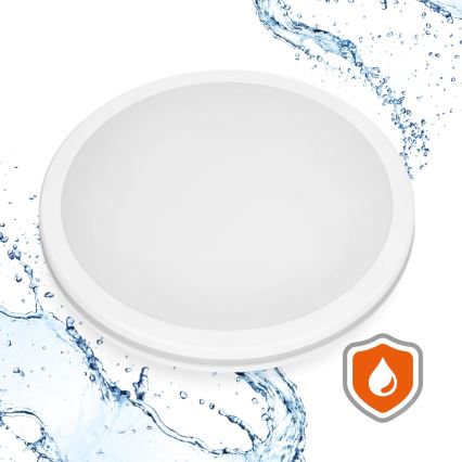 Plafoniera LED da bagno con sensore LED/18W/230V 3000/4000/6500K IP65 diametro 30 cm bianco + telecomando