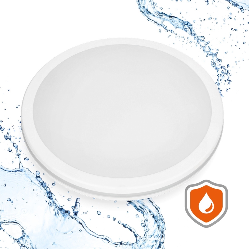Plafoniera LED da bagno con sensore LED/18W/230V 3000/4000/6500K IP65 diametro 30 cm bianco + telecomando