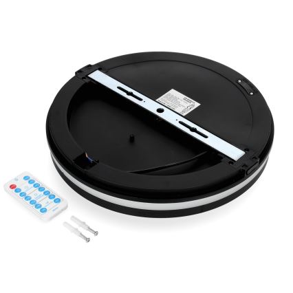 Plafoniera LED da bagno con sensore LED/18W/230V 3000/4000/6500K IP65 diametro 30 cm nero + telecomando