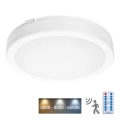 Plafoniera LED da bagno con sensore NAIROS LED/24W/230V IP65 3000/4000/6500K diametro 30 cm bianco + telecomando