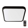 Plafoniera LED da bagno con sensore SAMSUNG CHIP LED/18W/230V IP44 4000K 29x29 cm nero + telecomando