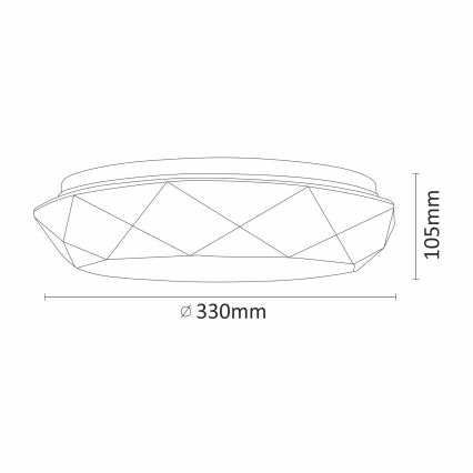 Plafoniera LED da bagno GALAXY LED/17W/230V