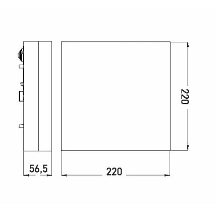 Plafoniera LED da bagno LED/12W/230V 3000/4000/6000K 22x22 cm IP44