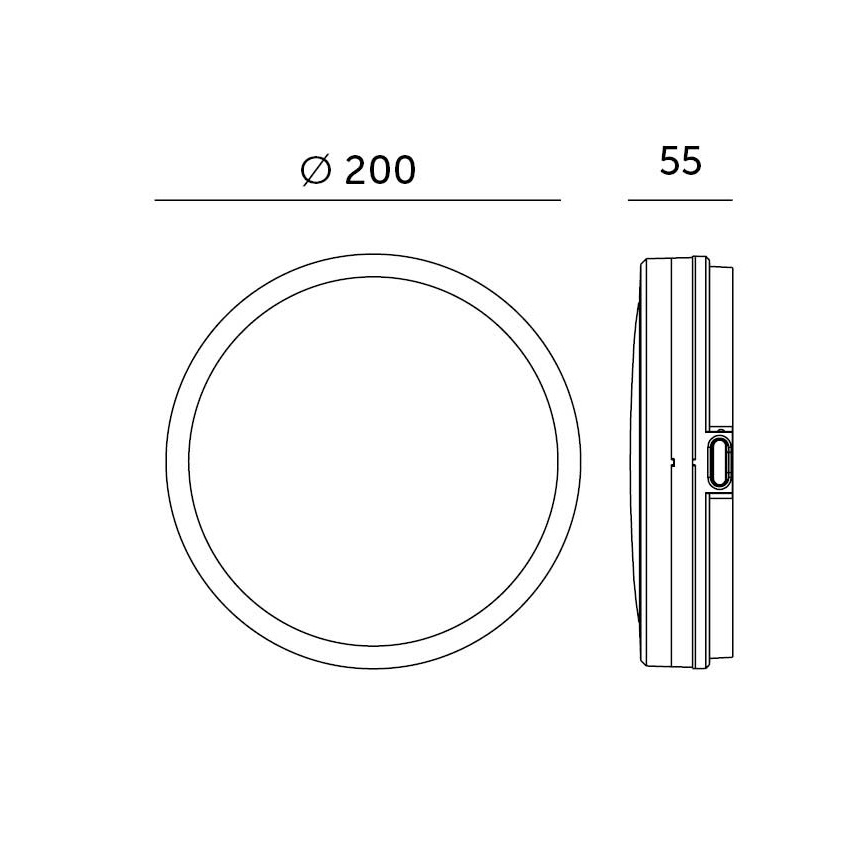 Plafoniera LED da bagno LED/12W/230V 3000/4000/6500K IP65 diametro 20 cm bianco