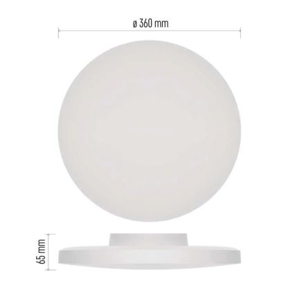 Plafoniera LED da bagno LED/18W/230V 3000/4000/5700K IP55 bianco