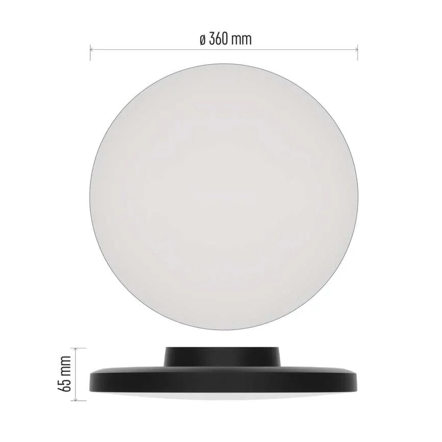 Plafoniera LED da bagno LED/18W/230V 3000/4000/5700K IP55 nero