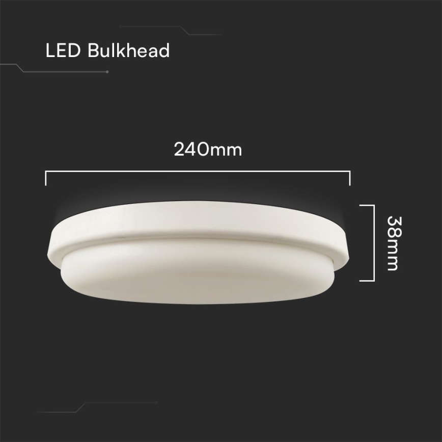 Plafoniera LED da bagno LED/24W/230V 3000K IP54 diametro 24 cm