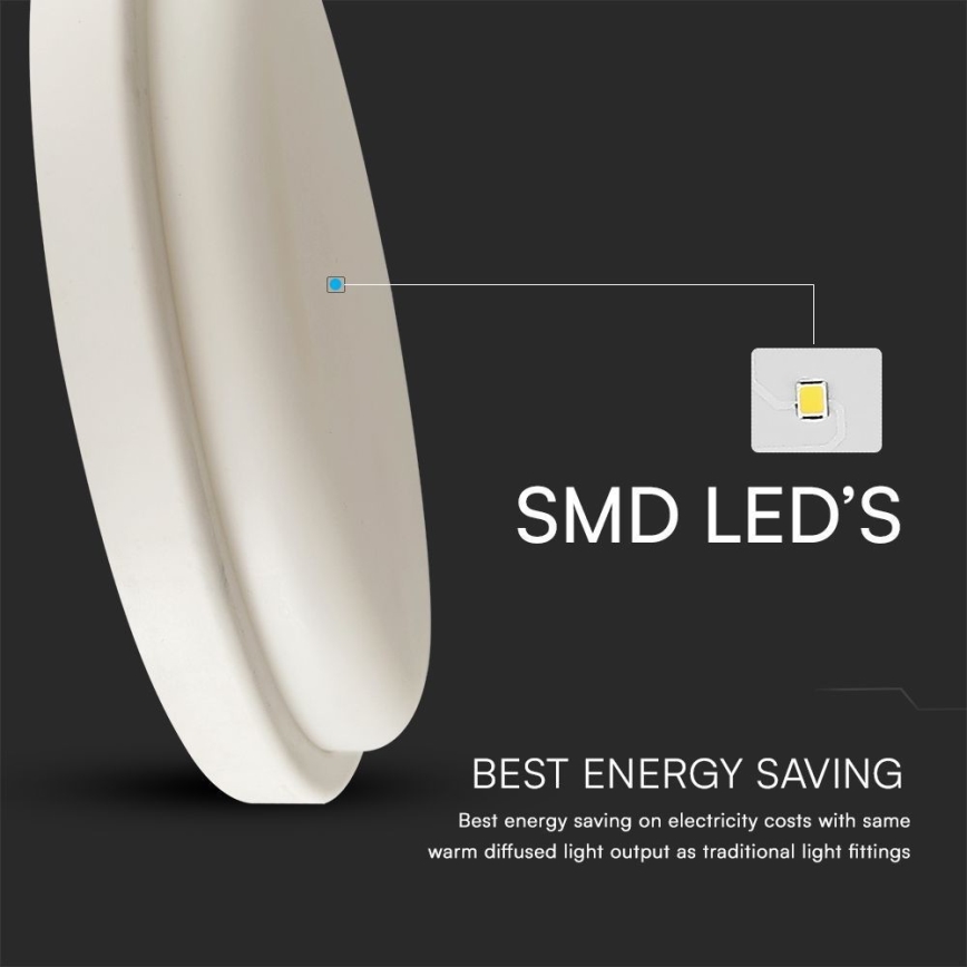 Plafoniera LED da bagno LED/24W/230V 6500K IP54 diametro 24 cm