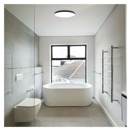 Plafoniera LED da bagno LED/32W/230V 3000/4000/5700K IP55 nero