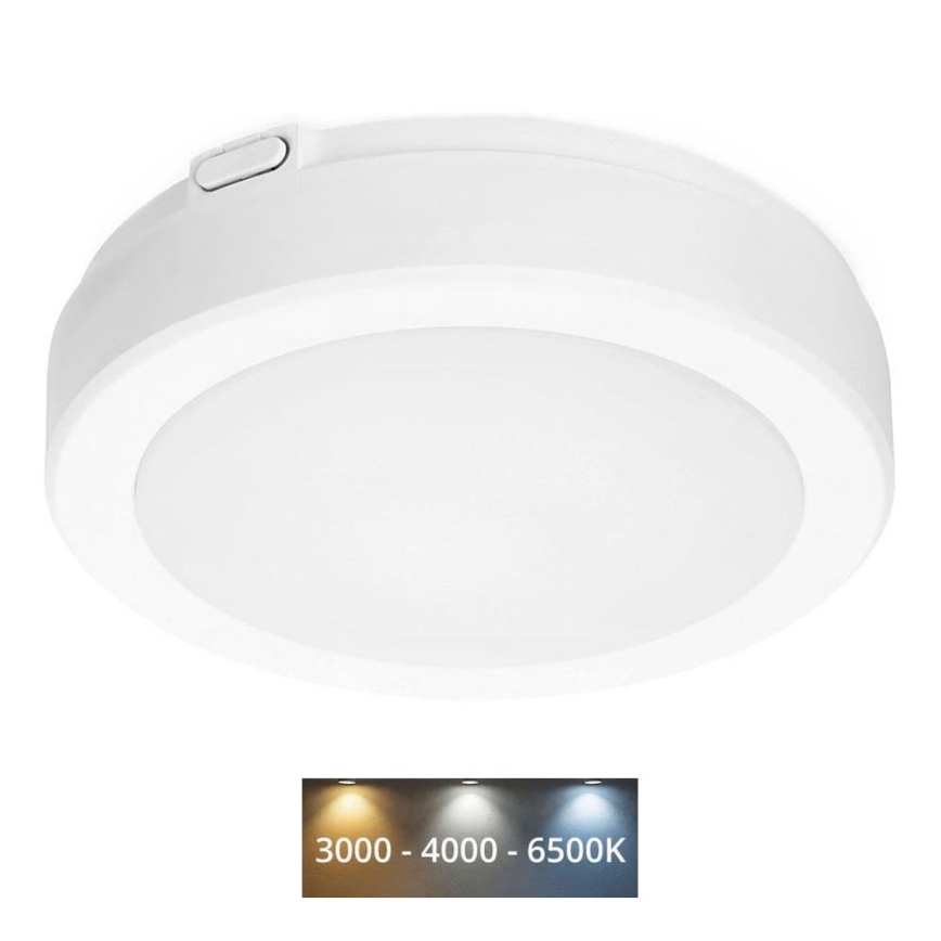 Plafoniera LED da bagno NAIROS LED/12W/230V 3000/4000/6500K IP65 diametro 20 cm bianco