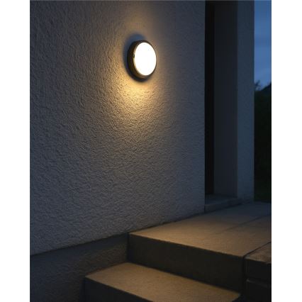 Plafoniera LED da esterno 8W/230V 4200K diam. 14 cm IP64 nera