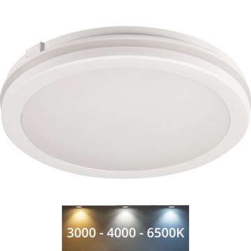 Plafoniera LED da esterno BENO ECO LED/20W/230V 3000/4000/6500K diametro 20 cm IP65 bianco