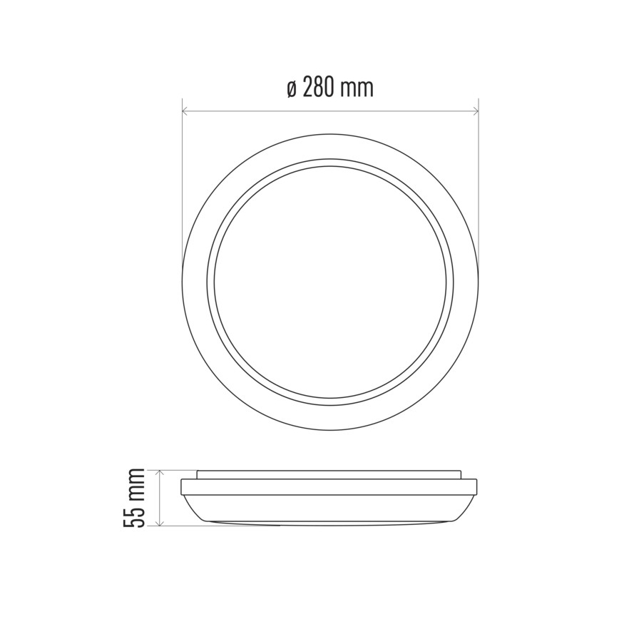 Plafoniera LED da esterno DORI LED/24W/230V IP54 tondo