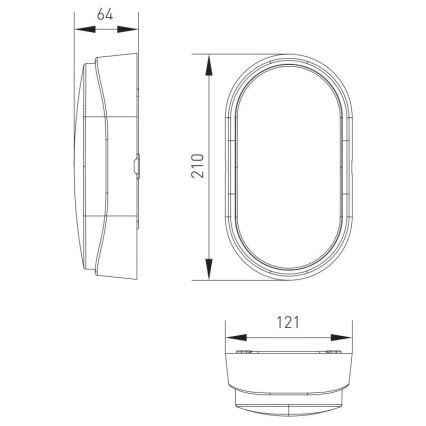 Plafoniera LED da esterno LED/12W/230V 3000/4000/6500K IP65 bianco