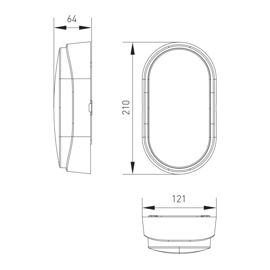 Plafoniera LED da esterno LED/12W/230V 3000/4000/6500K IP65 bianco