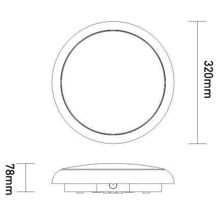 LED Dimmerabile per esterni soffitto chiaro STROPY LED/12/15/18/22W/230V 3000/4000/6000K IP65 nero