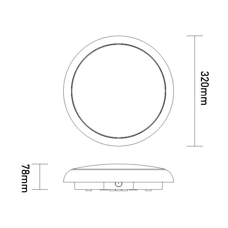 LED Dimmerabile per esterni soffitto chiaro STROPY LED/12/15/18/22W/230V 3000/4000/6000K IP65 nero