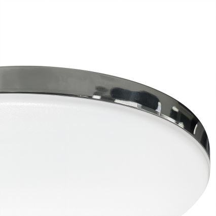 Plafoniera LED da soffitto per bagno MAYA, 15W LED, 230V, Ø 33 cm, IP44, cromo lucido