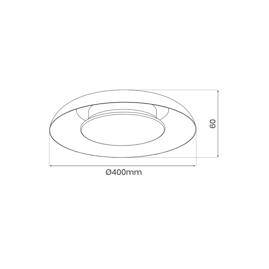 Plafoniera LED da soffitto PIATTINO LED/30W/230V 3000/4000/6000K Ø 40 cm nero/oro