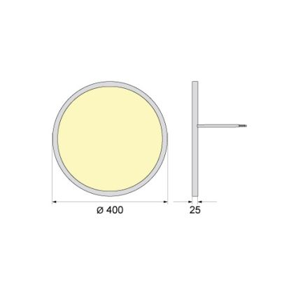 Plafoniera LED da soffitto SIMEN/32W/230V 4000K IP40 Ø 40 cm bianca UGR19