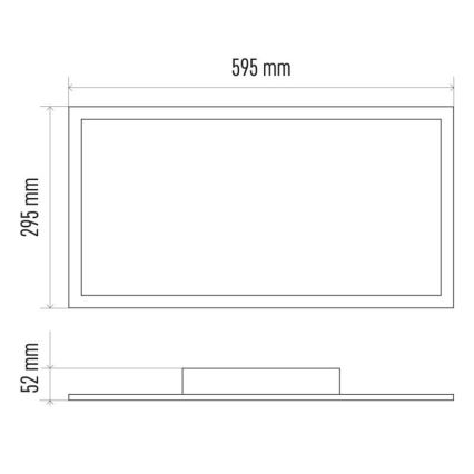 Plafoniera LED dimmerabile LED/25W/230V 2700K-6000K rettangolare con telecomando