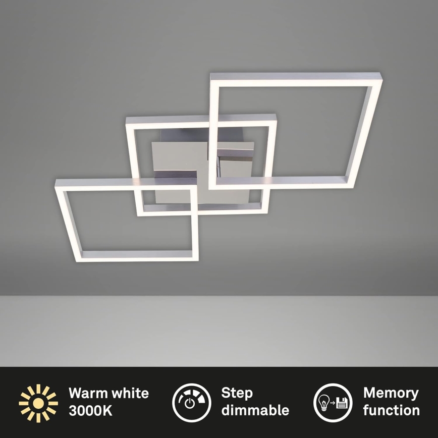 Plafoniera LED dimmerabile 36W/230V 3000K cromo satinato