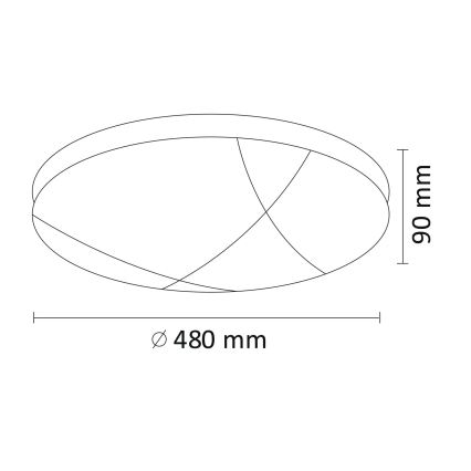 Plafoniera LED dimmerabile ATLAS LED/72W/230V 3000-6500K + telecomando