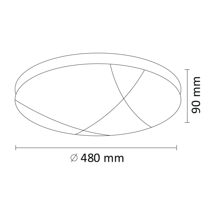 Plafoniera LED dimmerabile ATLAS LED/72W/230V 3000-6500K + telecomando