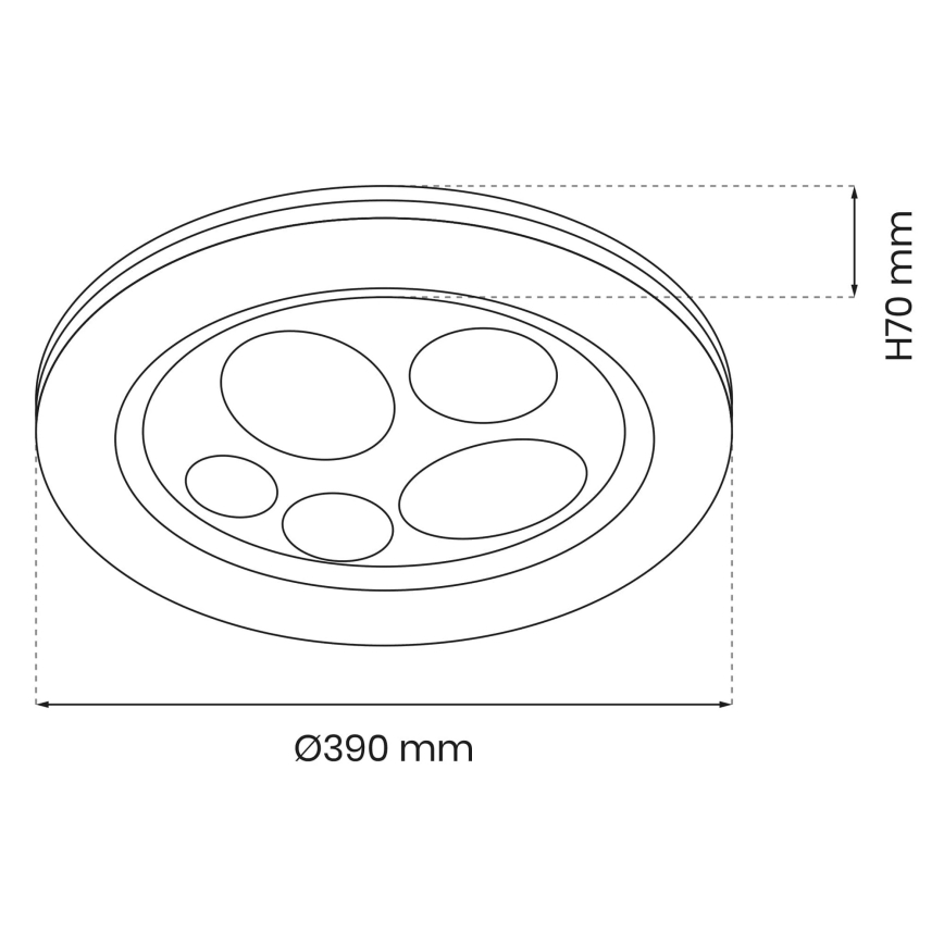 Plafoniera LED dimmerabile BUBBLES LED/48W/230V + Telecomando
