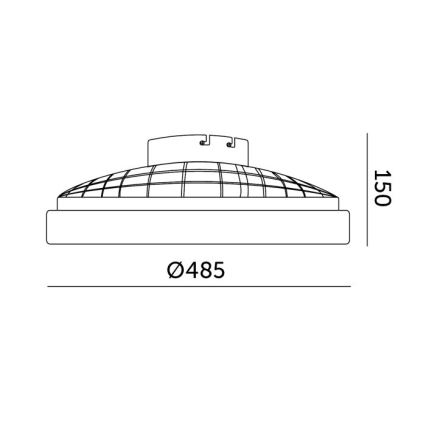 Plafoniera da soffitto dimmerabile LED con ventilatore VENTELUX LED/48W/230V 3000/4000/6500K Ø 48,5 cm nero + telecomando
