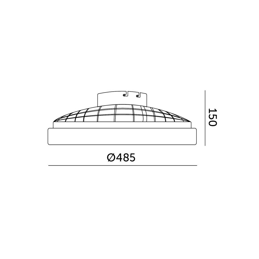 Plafoniera da soffitto dimmerabile LED con ventilatore VENTELUX LED/48W/230V 3000/4000/6500K Ø 48,5 cm nero + telecomando