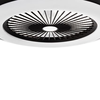 Plafoniera LED dimmerabile con ventilatore ZONDA LED/48W/230V 3000-6000K nero + telecomando