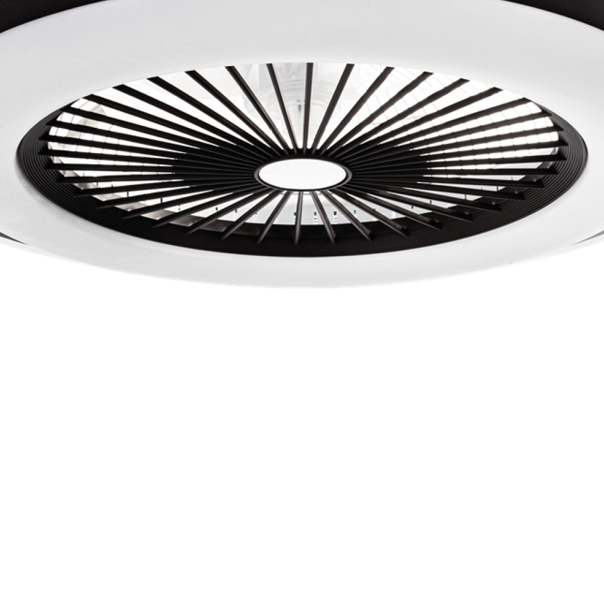 Plafoniera LED dimmerabile con ventilatore ZONDA LED/48W/230V 3000-6000K nero + telecomando