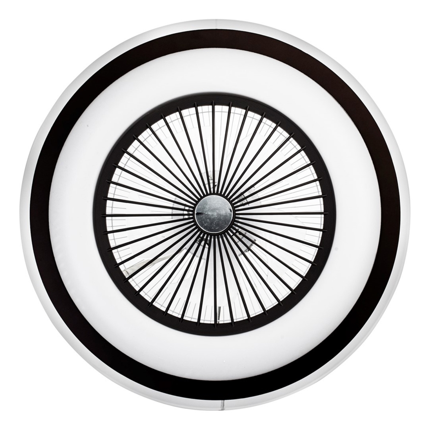 Plafoniera LED dimmerabile con ventilatore ZONDA LED/48W/230V 3000-6000K nero + telecomando