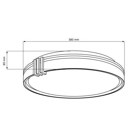 Plafoniera LED dimmerabile da bagno ARLETTA LED/48W/230V diametro 38 cm 3000-6000K IP44 + telecomando