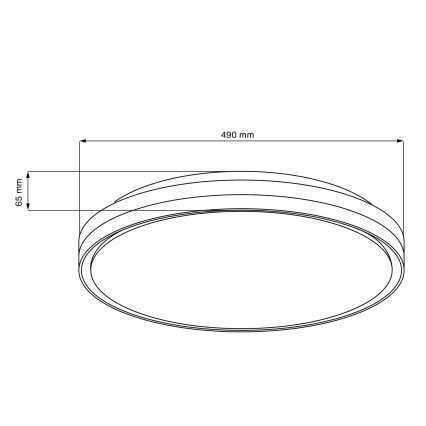 Plafoniera LED dimmerabile da bagno CASSANDRA LED/72W/230V diametro 49 cm 3000-6000K IP44 + telecomando