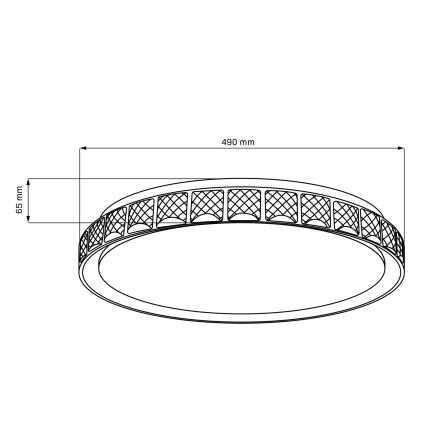 Plafoniera LED dimmerabile da bagno NINA LED/72W/230V diametro 49 cm 3000-6000K IP44 + telecomando