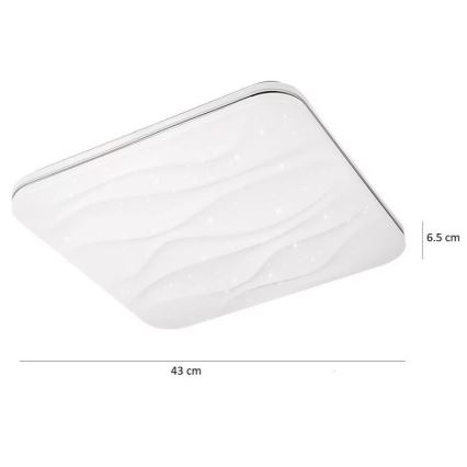 Plafoniera LED dimmerabile DESERT telecomandata LED/72W/230V