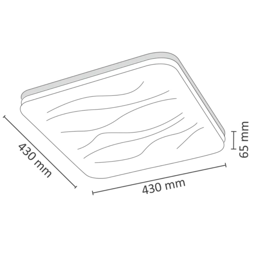 Plafoniera LED dimmerabile DESERT telecomandata LED/72W/230V