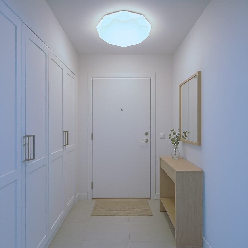 Plafoniera dimmerabile a LED HEX, 72 W, 230 V, 3000-6000 K, Ø 50 cm, bianco, con telecomando