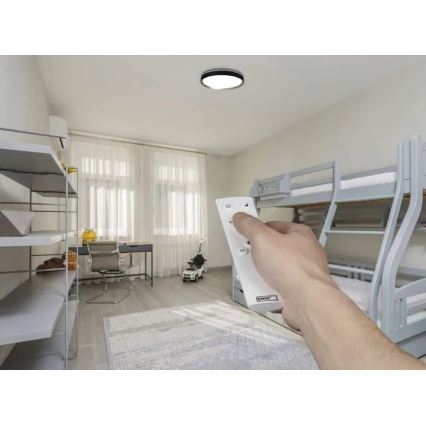Plafoniera LED dimmerabile ILVI LED/30W/230V 2700-6500K Ø 40 cm nero/ottone + telecomando