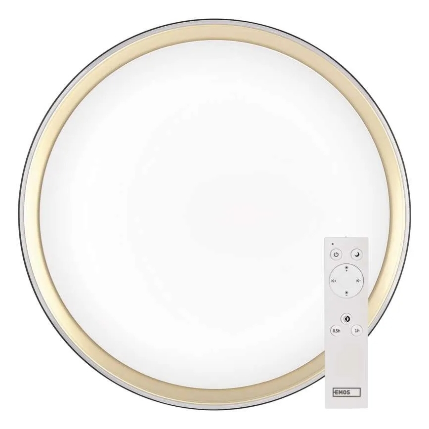 Plafoniera LED dimmerabile ILVI LED/30W/230V 2700-6500K Ø 40 cm nero/ottone + telecomando