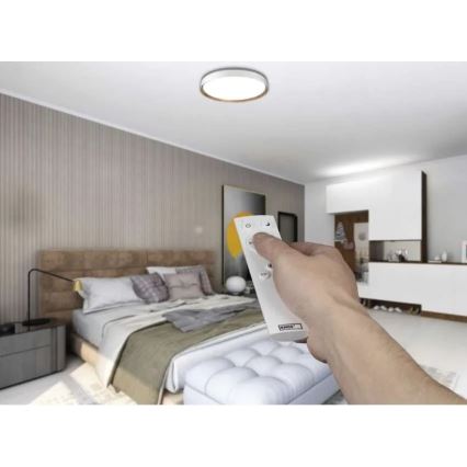 Plafoniera LED dimmerabile ILVI LED/45W/230V 2700-6500K Ø 50 cm bianco/beige + con telecomando